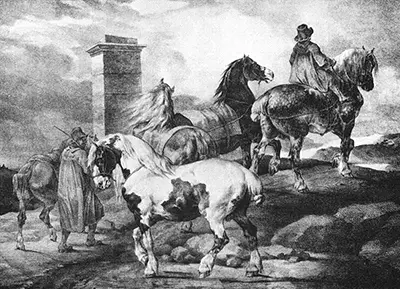 Horses Going to a Fair Theodore Gericault